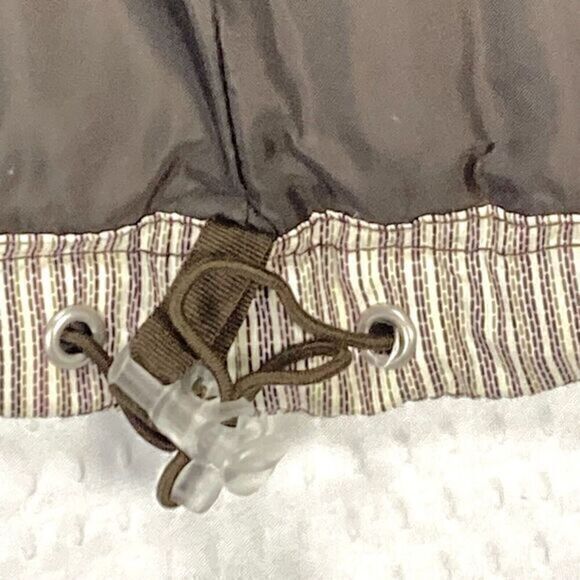 O'Neill Transit Vest Womens Small Tan Quilted Striped Goose-Down Filled Jacket - Picture 9 of 16